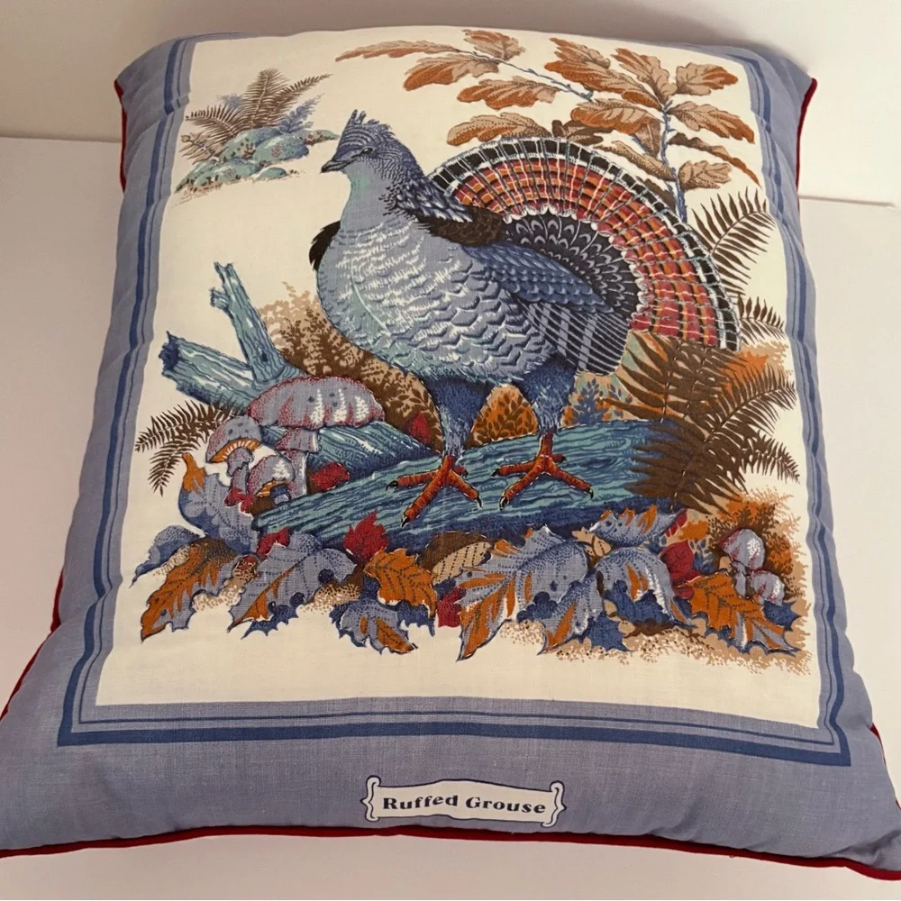 Ruffed Grouse Decorative embroidered/ Printed graphics Throw Pillow